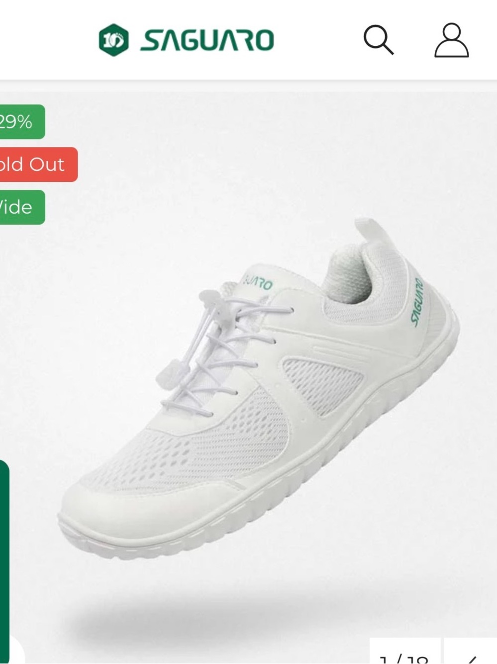 Saguaro Women's White Lightweight Athletic Sneakers